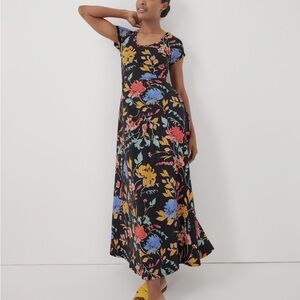 Pact Women's Nightfall Blooms Fit & Flare Crossback Maxi